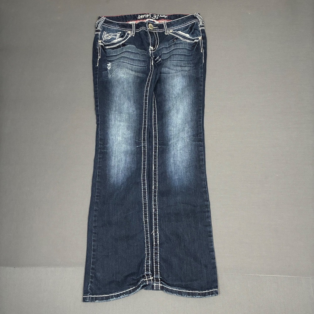 Series 31 Amethyst Women's Low Rise Dark Wash Embroidered Jeans Size 7, 28x30